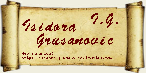 Isidora Grušanović vizit kartica
